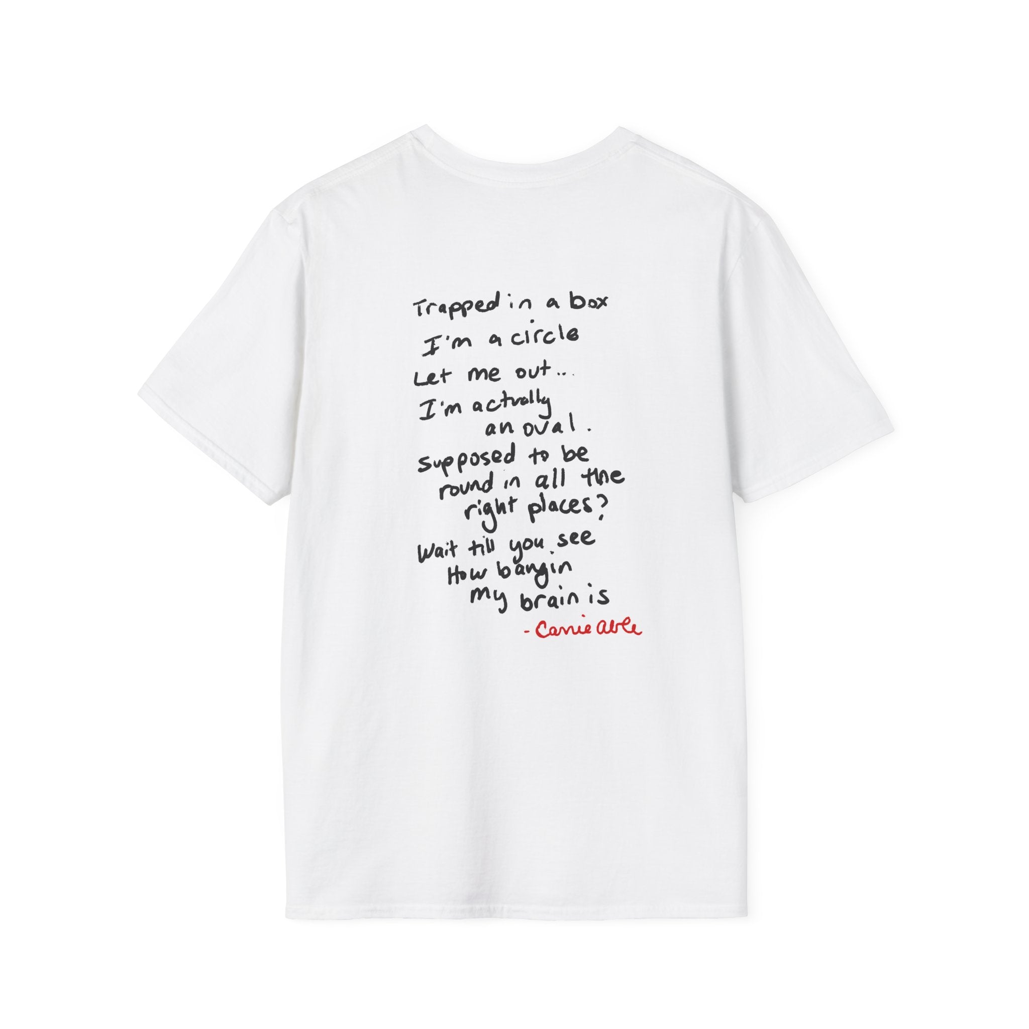 Lyrics from the Carrie Able song "Box" Unisex Softstyle T-Shirt